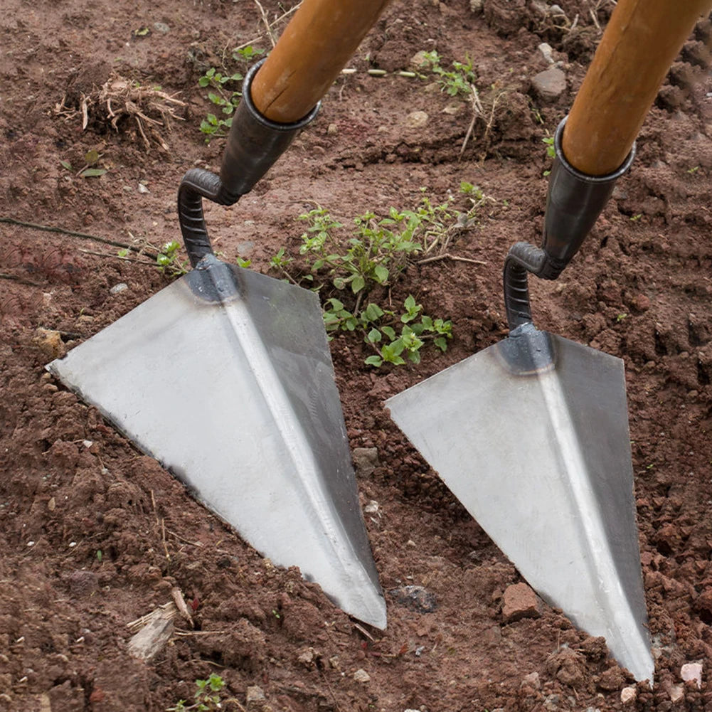 Farm Tools Hoes Triangle Furrow Hoe Small Tip Hoe Agricultural Land Turning Loose Soil Hoe Agricultural Farming Equipment