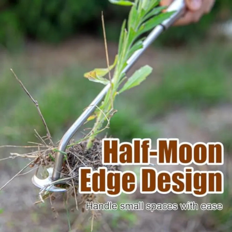 Manual Weed Puller Tool 4-Claw Steel Head Wooden Handle Hand Garden Weeder