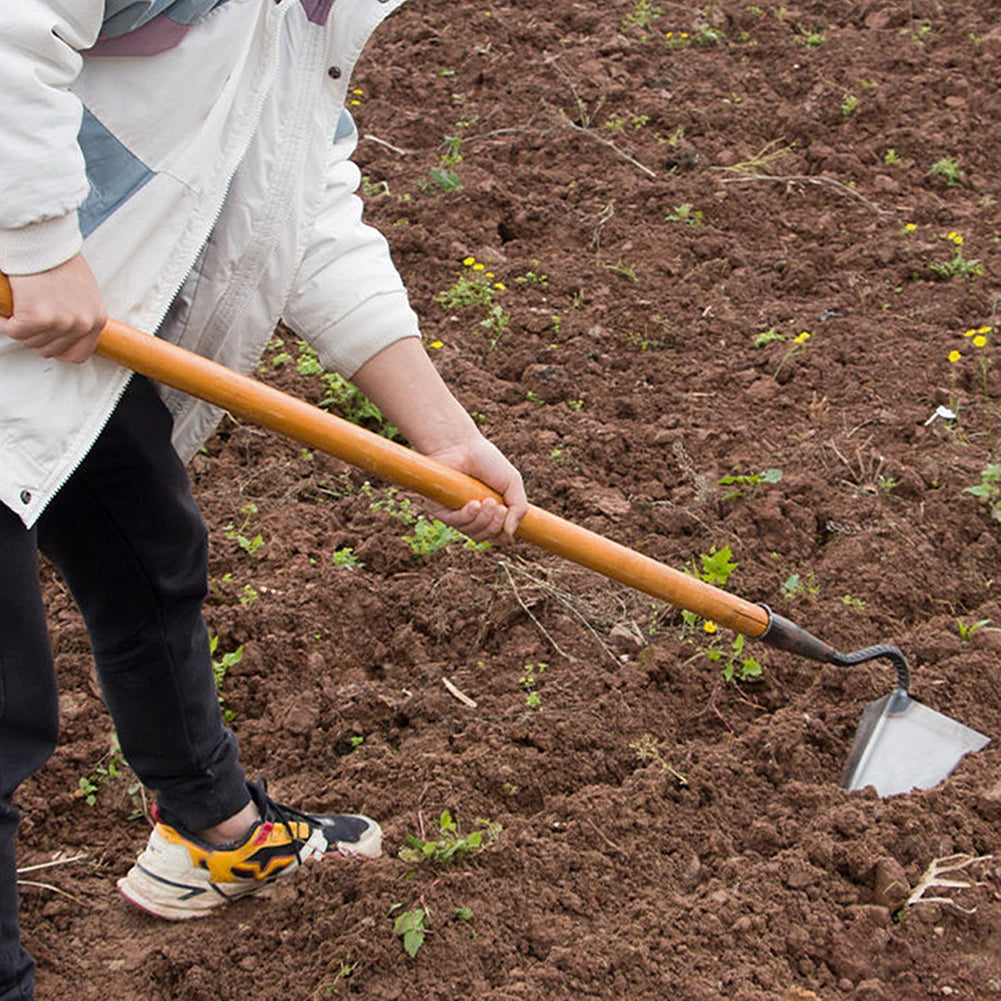 Farm Tools Hoes Triangle Furrow Hoe Small Tip Hoe Agricultural Land Turning Loose Soil Hoe Agricultural Farming Equipment